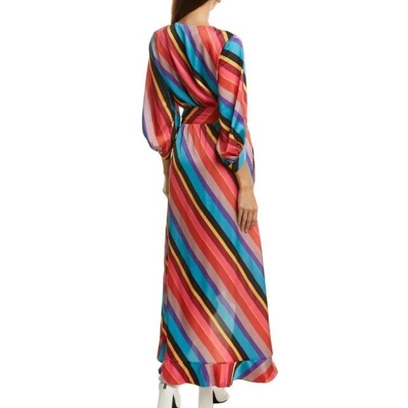 M Medium New Crosby By Mollie Burch Womens Young Wrap Maxi Dress colorful - Picture 6 of 9